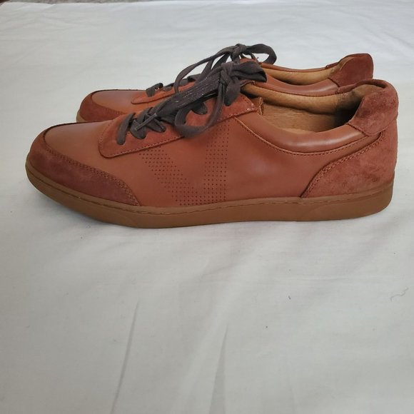 Vionic Men's Mott Brok Leather Orthotic Arch Support Walking Shoes Dark Brown 10 - Picture 9 of 16